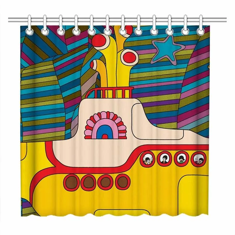 Rideaux de douche Beetle Rock, motif de dessin animé, rideau de salle de bains, 220922