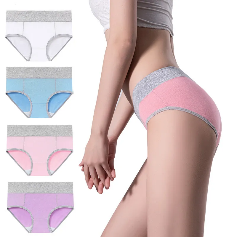 Fashion High Waist Women's Cotton Underwear Plus Size Lingere Women Panties  Seamless Breathable Underpants Women Sexy Panties