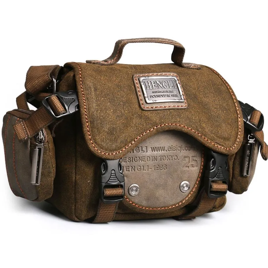 Retro camera bag men shoulder bags leisure wear resistant canvas cross messenger bag Unisex casual crossbody Bags236K