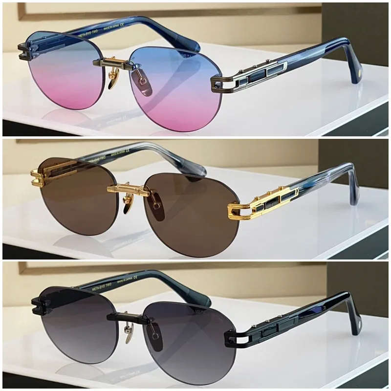 Lunettes de soleil Designer Fashion Ins Net Red M￪me hommes et femmes classiques Mach Mach Ovale Black Silver Cadre Buffa Hordient avec bo￮te en gros m￩ta-evo deux verres de luxe