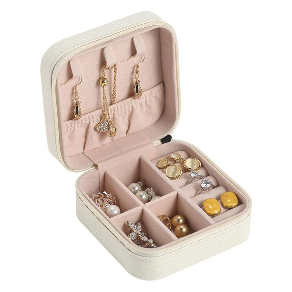 New Jewelry Organizer Display Storage Box Travel Earrings Necklace Ring Holder Jewelry Case Boxes