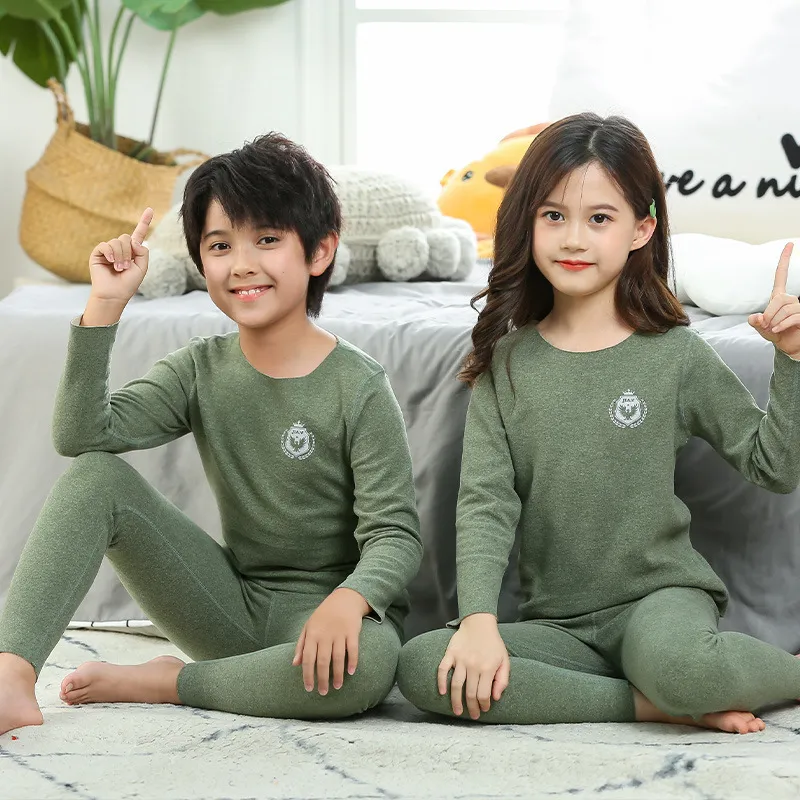 Pyjama's kinderen herfstkleding voor jongens meisjes tops broek slaapkleding thermisch ondergoed cartoon totoro katoen kinderen pyjama 220922