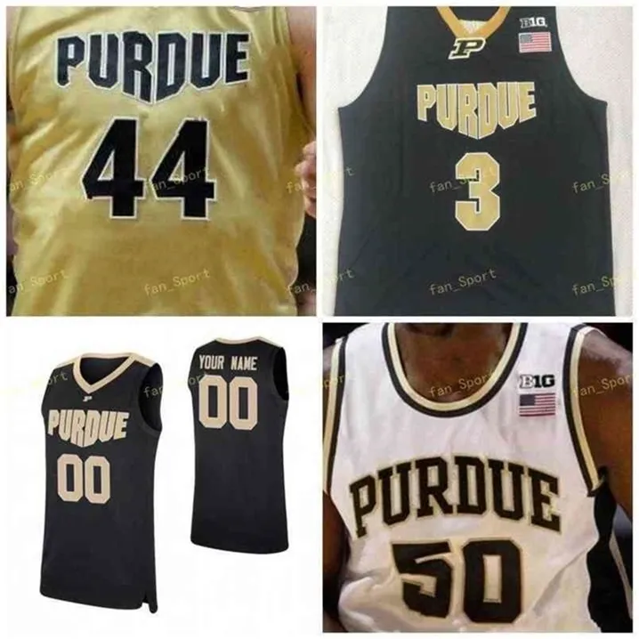 Sj NCAA College Purdue Boilermaker Baloncesto Jersey 0 Mason Gills 1 Aaron Wheeler 2 Eric Hunter Jr.3 Jahaad Proctor Cosido personalizado