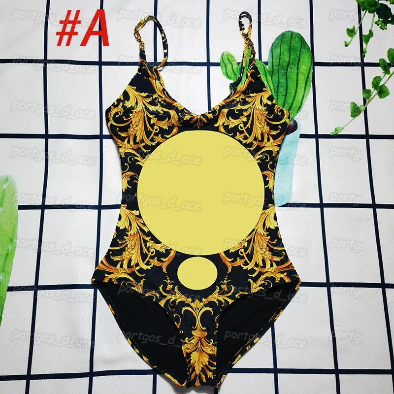 Womens Vintage Printed One Piece Swimsuit Padded | DHgate