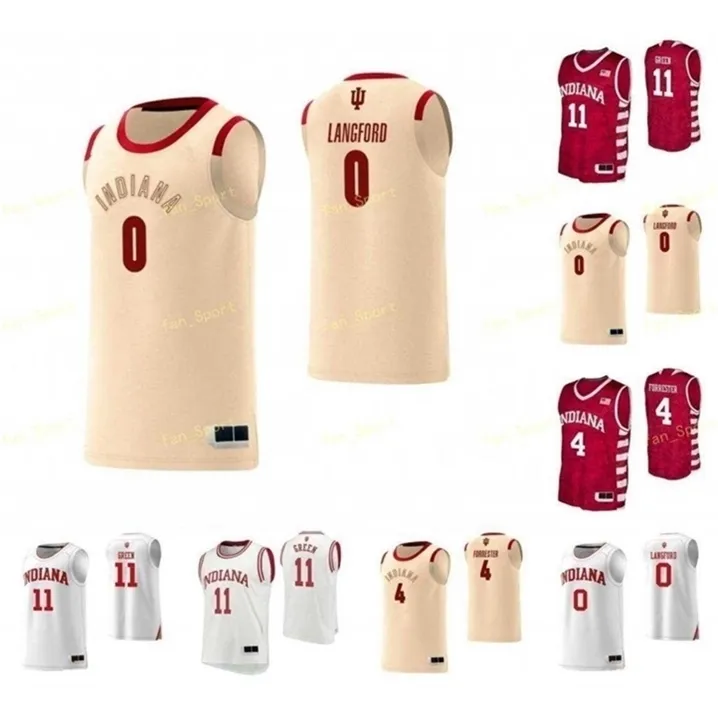 SJ NCAA College Indiana Hoosiers Basketball Jersey 22 Clifton Moore Jacquez Henderson 23 Damezi Anderson 24 Vijay Blackmon Custom Stitched