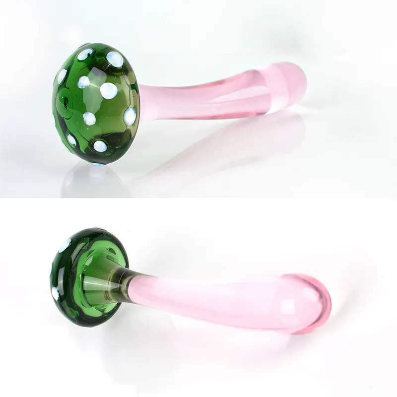 14cm Mushroom Glass Dildos For Anal Plug Women Men 18 Couples Tools Butt Plugs Dilator Sex Toys Adult Games_voghion.com