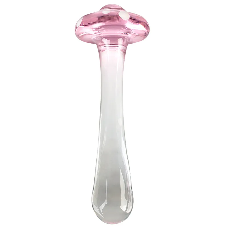 14cm Mushroom Glass Dildos For Anal Plug Women Men 18 Couples Tools Butt Plugs Dilator Sex Toys Adult Games_voghion.com