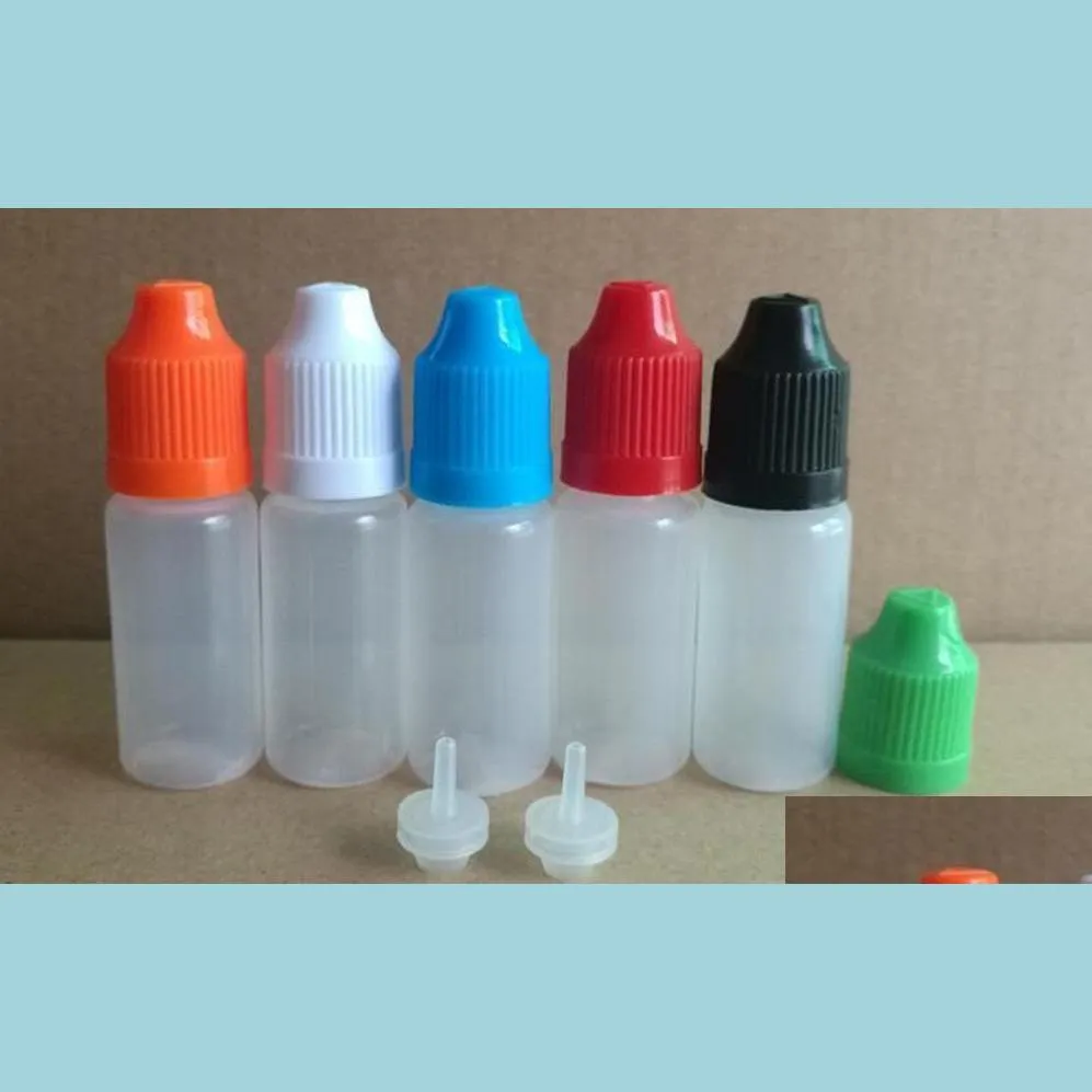 Bouteilles d'emballage Bouteille à aiguille de style souple rapide 5/10/15/20/30/50 Ml Compte-gouttes en plastique Bouchons à l'épreuve des enfants Ldpe E Cig J Otqut