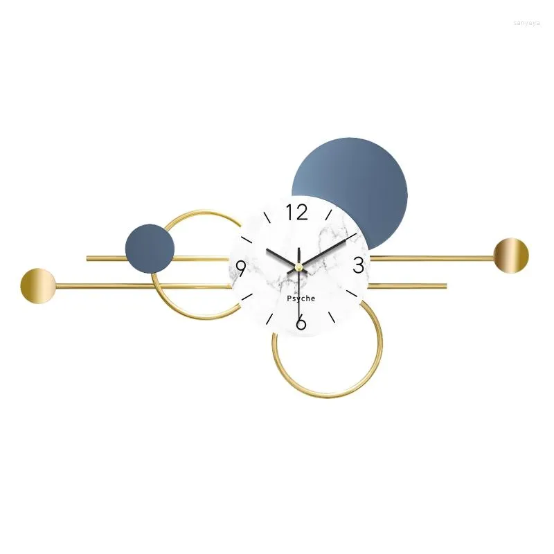 Horloges murales métal créatif nordique horloge salon silencieux décoratif numérique Design moderne Reloj De Pared décoration