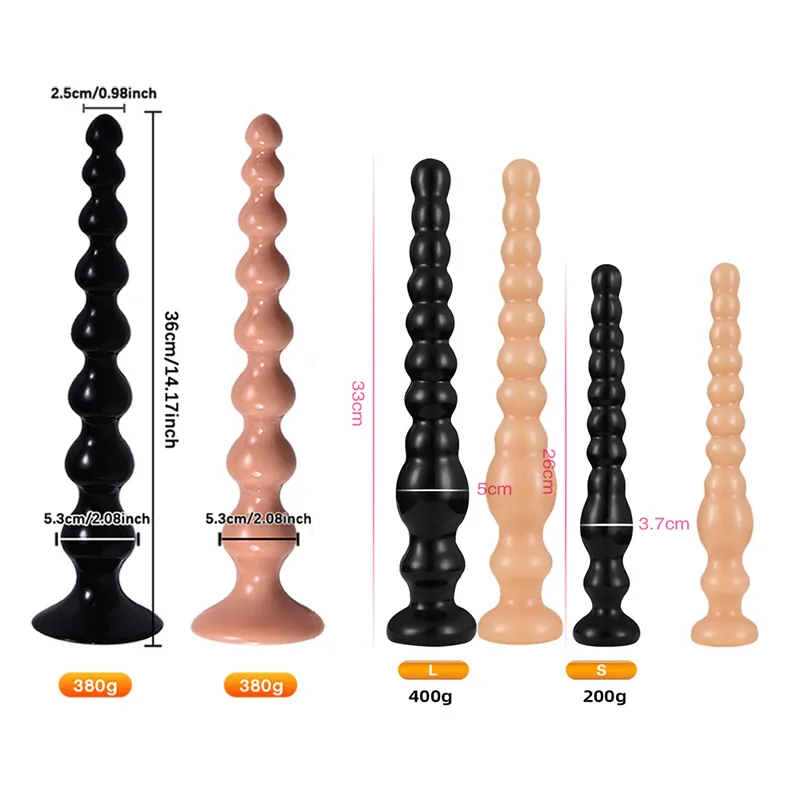 Sexleksaker Långa pärlor Analsugkopp Dildo Big Butt Plug Dilator Prostata Massager Make Erotiska Varor För_voghion.com