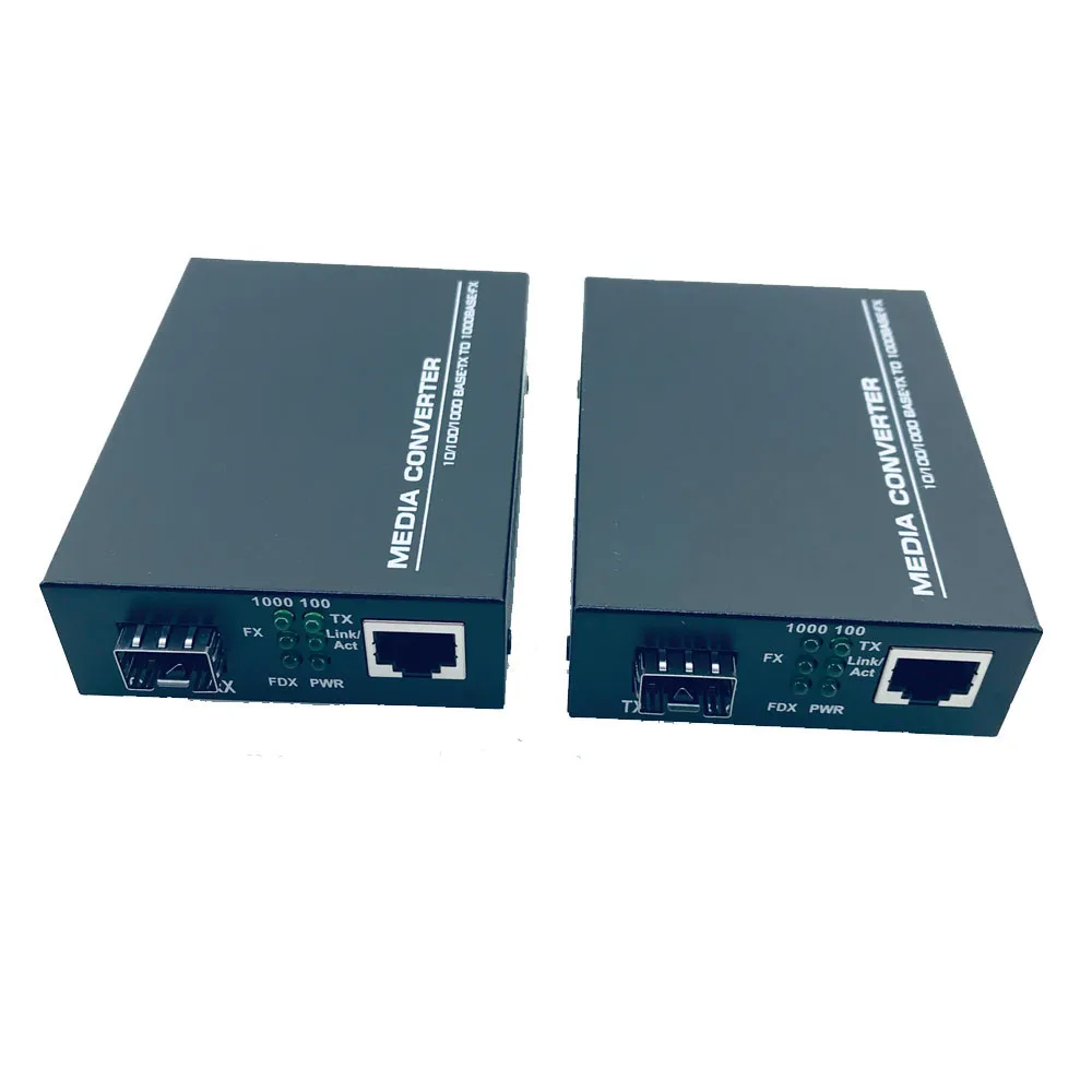 Convertitore per media in fibra di slot SFP in ricetrasmettitore Ethernet gigabit RJ45