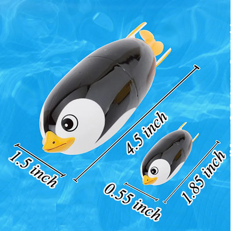 Batteriebetriebene Schwimmen Elektrische Tiere Spielzeug Pinguin mit Bay Race Race Dive Flip Water Badewanne Pool