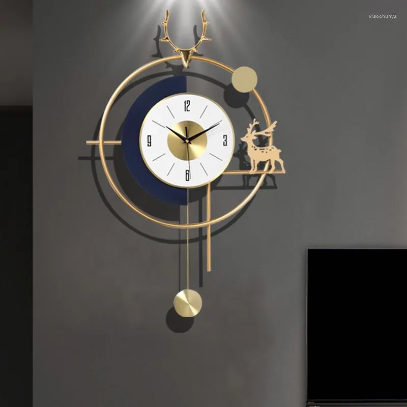 Väggklockor modern ovanlig klocka tyst kök konst metallvetenskap hängande klocka pendel nordisk design wanduhr möbler dekor föremål