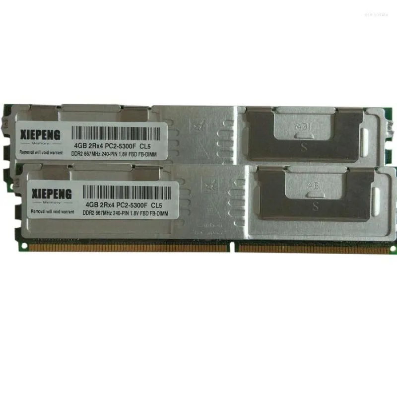完全に緩衝RAM 8GB 667MHz FB-DIMM 4GB PC2-5300F PowerEdge Edge 2950 III 2900 1955 1950サーバー