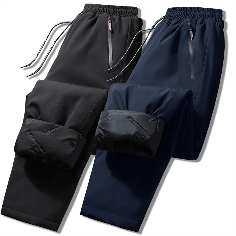 Pantalones de hombre Otoño Invierno Hombre Casual Cottonpadded Pantalones Hombres Sólido Grueso Pantalones cálidos Cordones Pantalón de algodón Hombre Tamaño S5XL 3 colores K921 220922