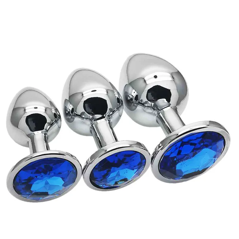 Set 3 plug anali in metallo per donna e coppia gioco anale_voghion.com