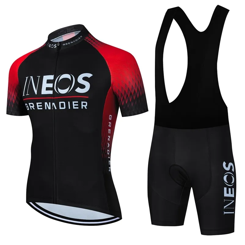 Cykeltröja uppsättningar ineos cykling bib shorts herrar mountainbike jersey kläder sommar komplett racing cykelkläder snabb torr sport set 220922