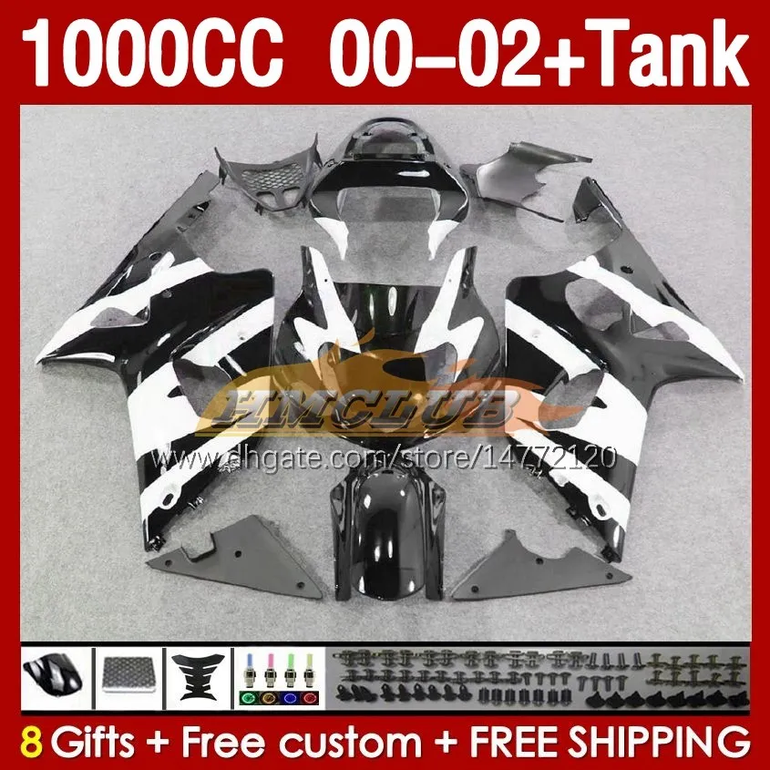 OEM FAIRINGS TANK FÖR SUZUKI K2 GSXR-1000 GSXR 1000 CC GSXR1000 00 01 02 BODY 155NO.44 GSX R1000 GSX-R1000 2001 2002 2002 1000cc 00-02 Injektion Mögel mögelfyllande svart vit