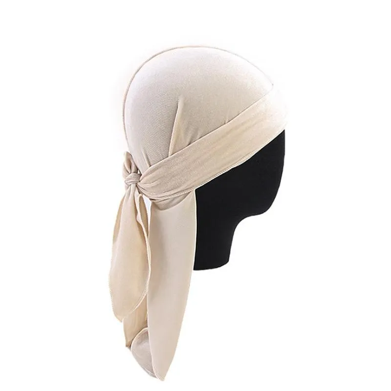 Bonnet Mode Hommes Satin Durags Bandana Turban Perruques Hommes Soyeux Durag Chapeaux Bandeau