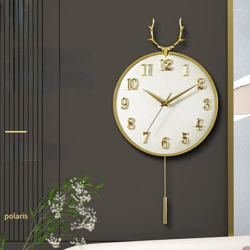 Horloges murales or luxe décoratif horloge salon électronique élégant Design moderne montres Saat décoration pour la maison