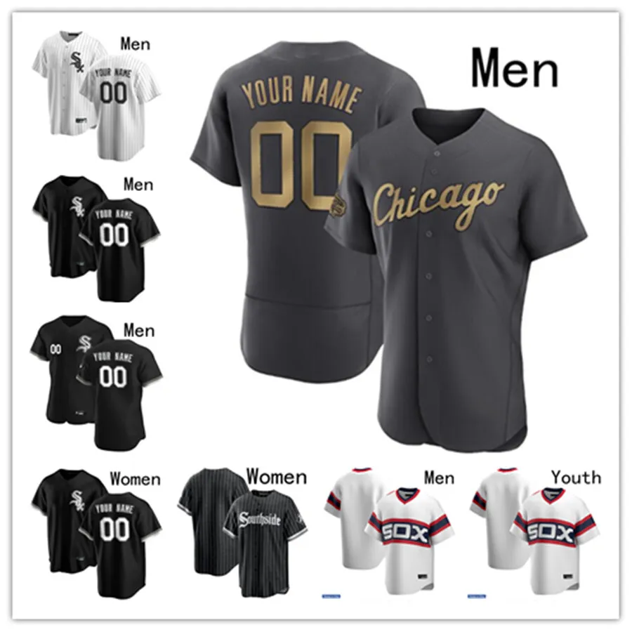 Camisa de beisebol 2022 All-Star Chicago 7 Tim Anderson 88 Luis Robert 79 Jose Abreu 24 Yasmani Grandal 32 Gavin Sheets 28 LEURY GARCIA 60 Keuchel White Sox