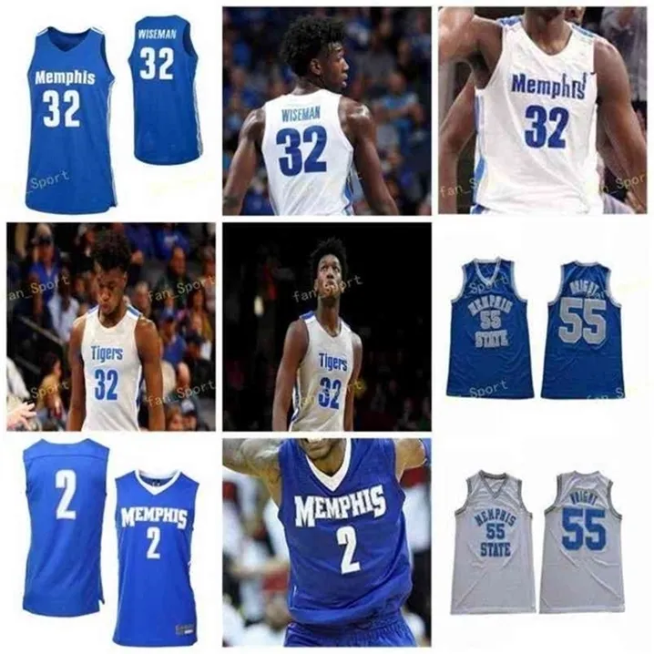 SJ NCAA College Memps Tigers Basketball Jersey 0 DJ Jeffries 1 Tyler Harris 10 Damion Baugh 11 Lester Quinones niestandardowy