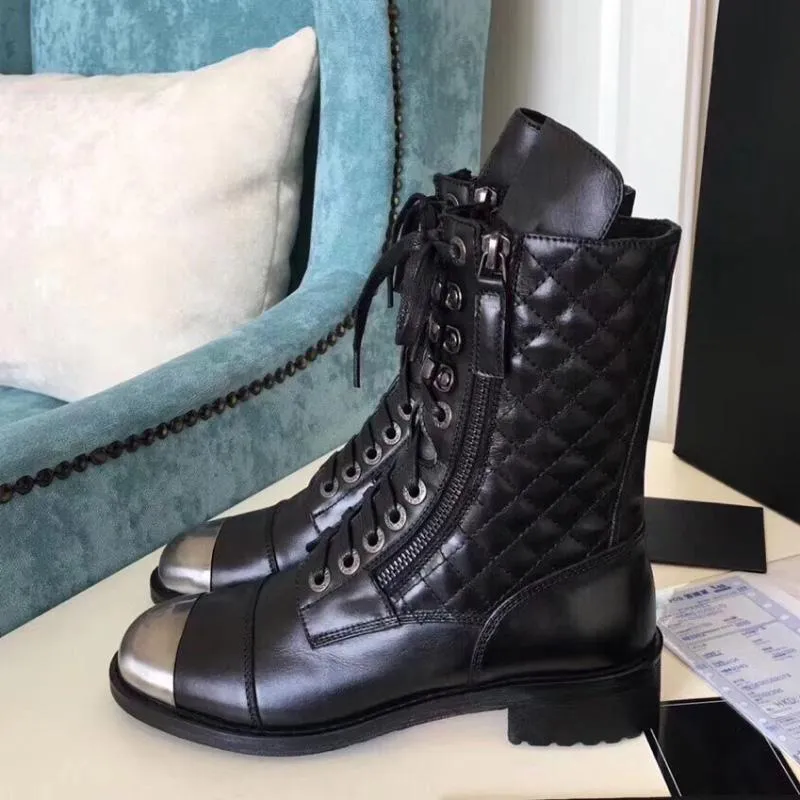 Womens Vintage Leather Lace Up Combat Boots Chunky Flats Ankle Boots Low Heel Motorcycle Booties Brown From Factory Styleboy 2023 Bulk 130.66 DHgate.Com