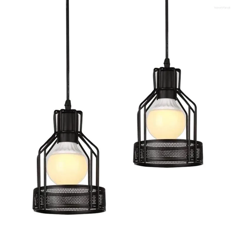 Pendant Lamps 2 Pcs Retro Industrial Style Creative Chandelier Art Personality Living Room Dining Corridor Decoration Lamp