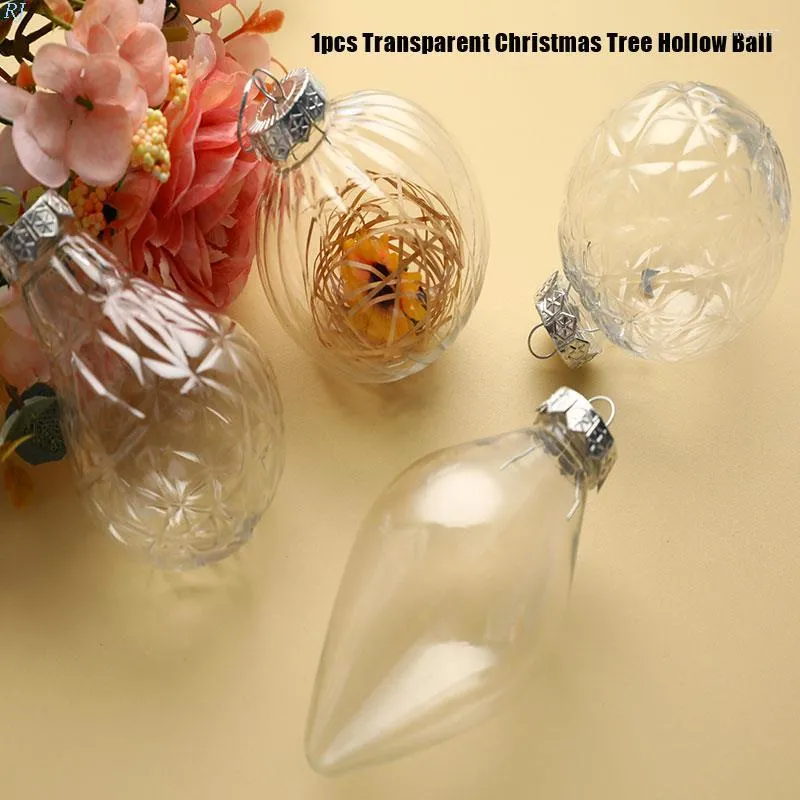 Party Decoration Christmas Clear BaublesPlastic Fillable Ball Craft Garden Tree Hanging Holiday Gift