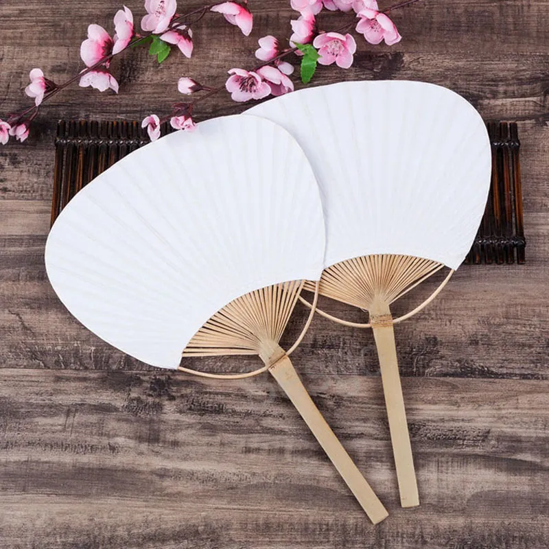 Chinese Palace Round Fans With Bamboo Palm Of Handle And Circular Design Perfect For DIY Palm Of Hand Painting And Calligraphy Projects BH7630 TYJ From Besgohomedecor 5.34 DHgate.Com