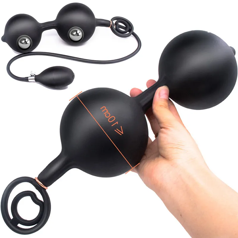 Jouets anaux Silicone Plug Anal Gonflable Perles Butt Gay Extensible Grand Gode Pompe Massage De La Prostate Sex Toys pour Femmes Hommes 220922