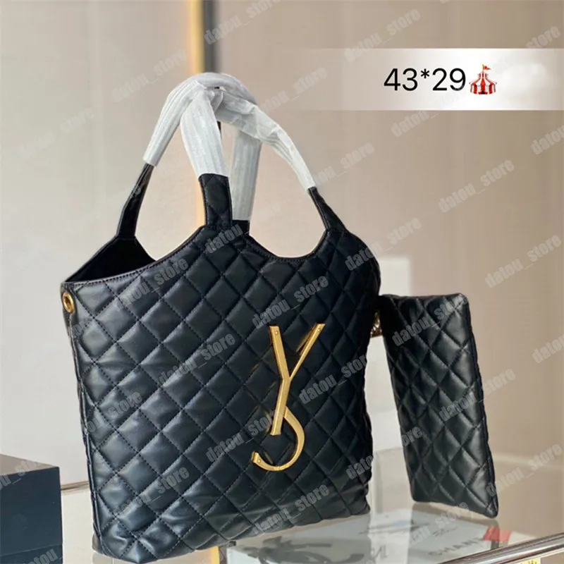 Große Tragetaschen, Designer-Handtaschen für Damen, große Geldbörsen, gesteppte Icare-Einkaufstaschen, luxuriöse Gaby-Umhängetasche, Shopper-Geldbörse, S, 2-teilige Verbundtasche