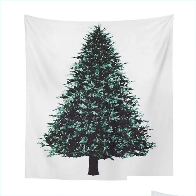 Party Decoration Christmas Tree Tapestry for Home Living Room Bakgrund Tapisserier Drop Delivery 2021 Garden Festive Party Sup Mxhome DHCZD