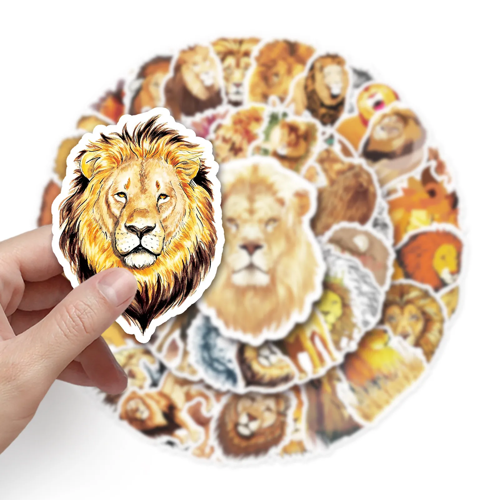 50PCS Street Skateboard Stickers lion animal For Car Baby Helmet Pencil Case Diary Phone Laptop Planner Decor Book Album Kids Toys Guitar DIY Decals