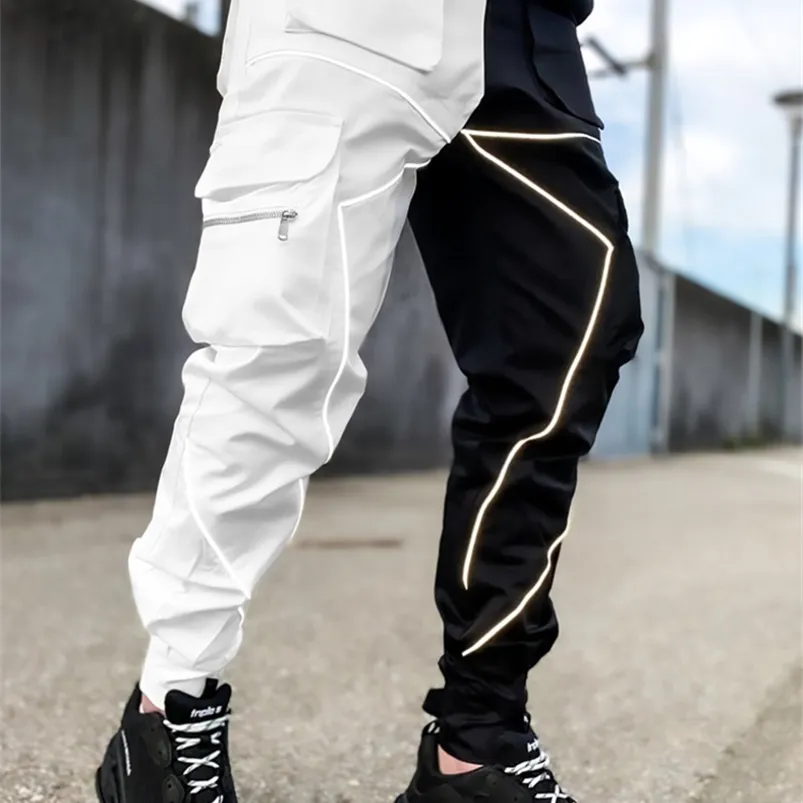 Men's Pants PFNW Solid Topstitched Pocket Cargo Pants Men's Dark Hihg Street Streetwear Autumn Loose Trend Techwear Male Darkwear 220922