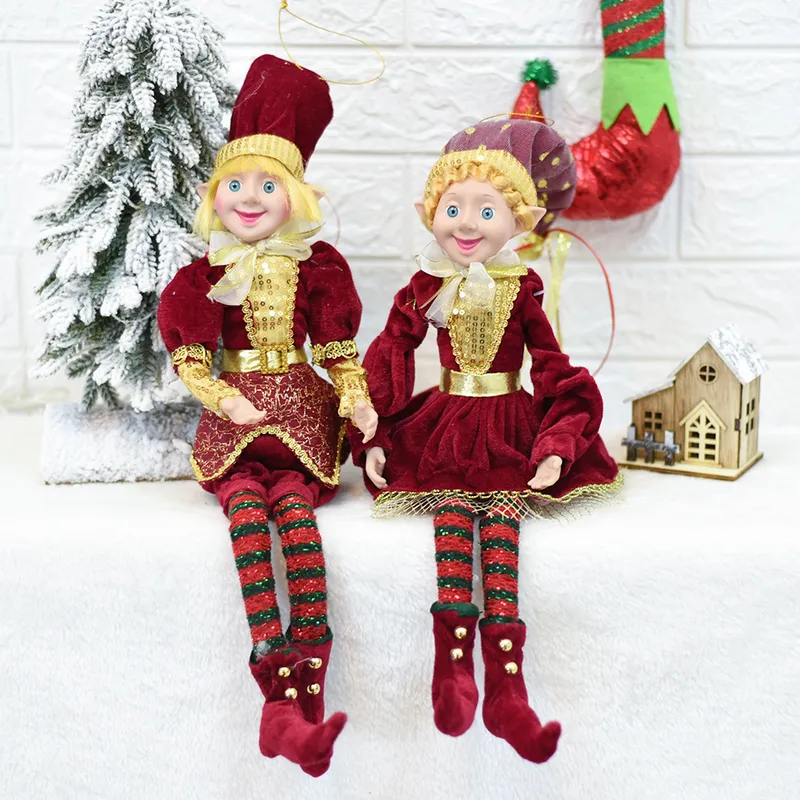 クリスマス ELF DHgate.com:Christmas Elf Plush Decorations - 1 Pair Holiday