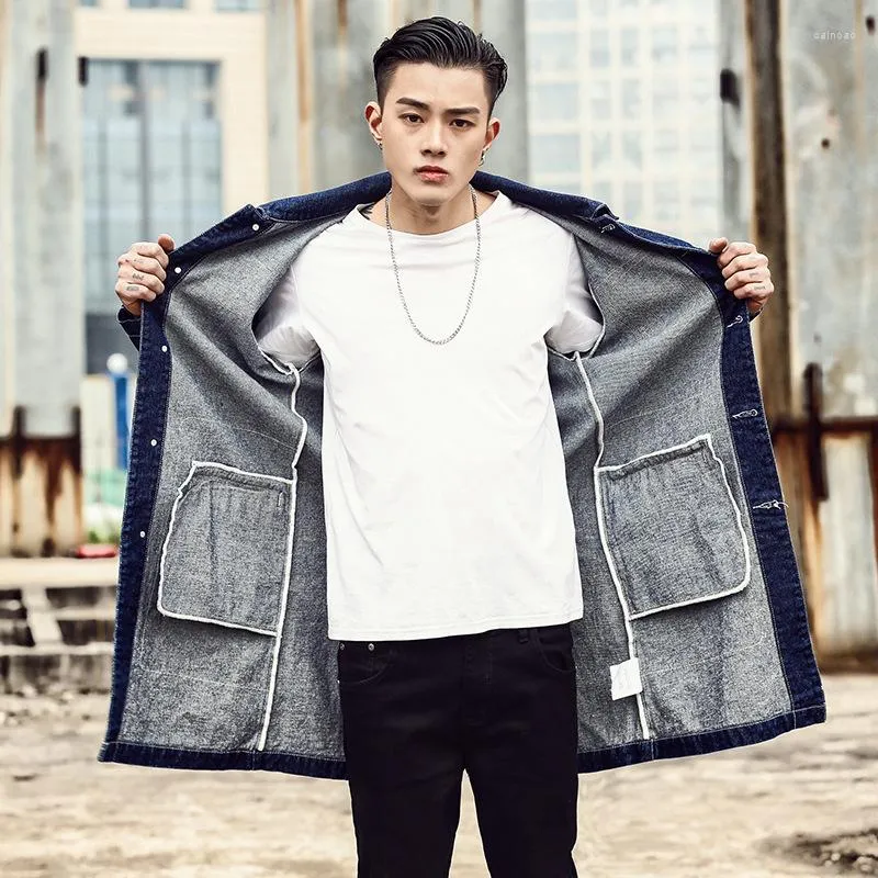 Mens Plus Size 5XL Trench Coat: Casual Long Windbreaker, Korean