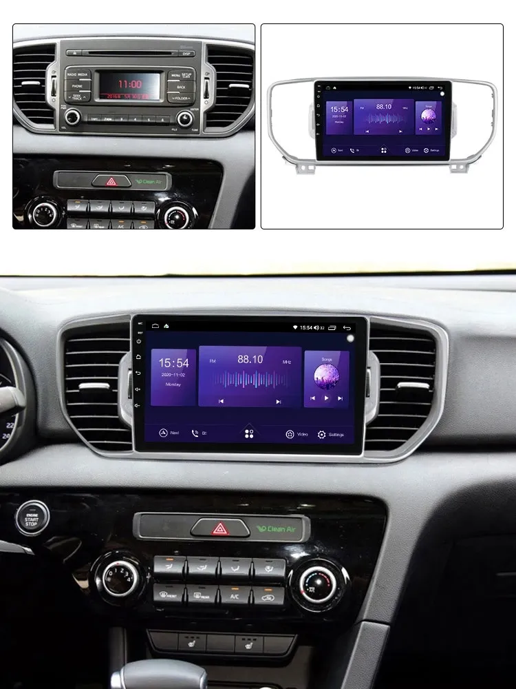 9 tum Android Screen Car Video DVD GPS Navigation Media Player Anv￤nds f￶r KIA KX5-2019 Radio