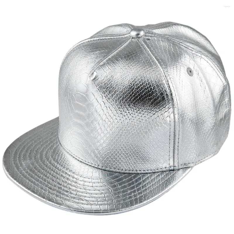 Ball Caps Hip Hop Men Women PU Leather Adjustable Baseball Cap Sun Visor Snapback Flat Outdoor Street Dance Hats