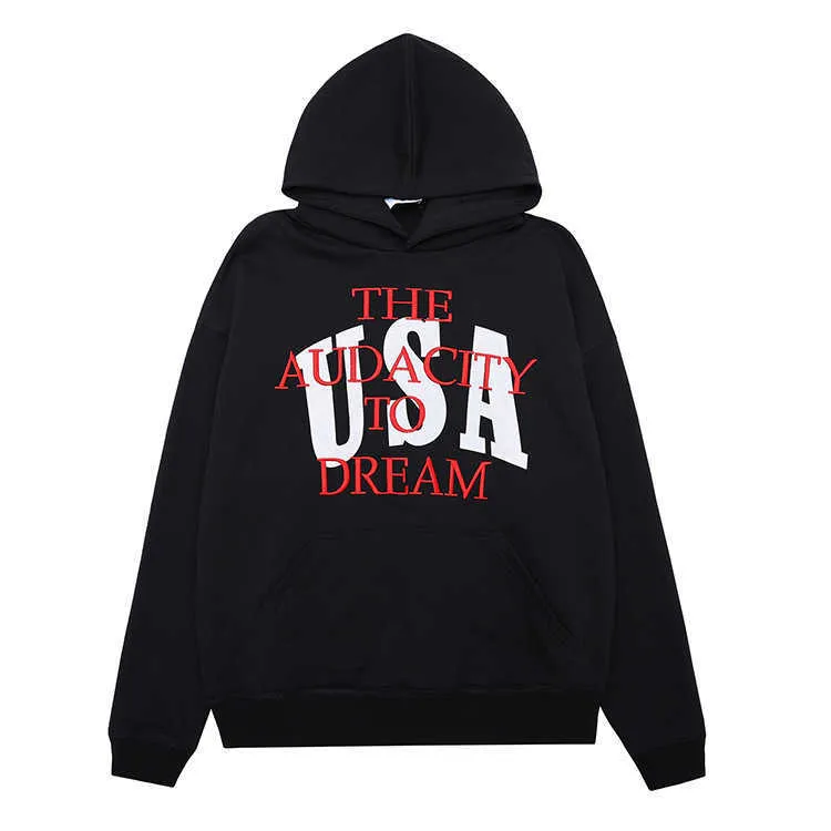 Ontwerper Hoodie Warm Hooded Hoodies Sweater Pak Mens Dames USA Borduurde afdruk Hoodie Hoog veelzijdige losse casual trendy paar