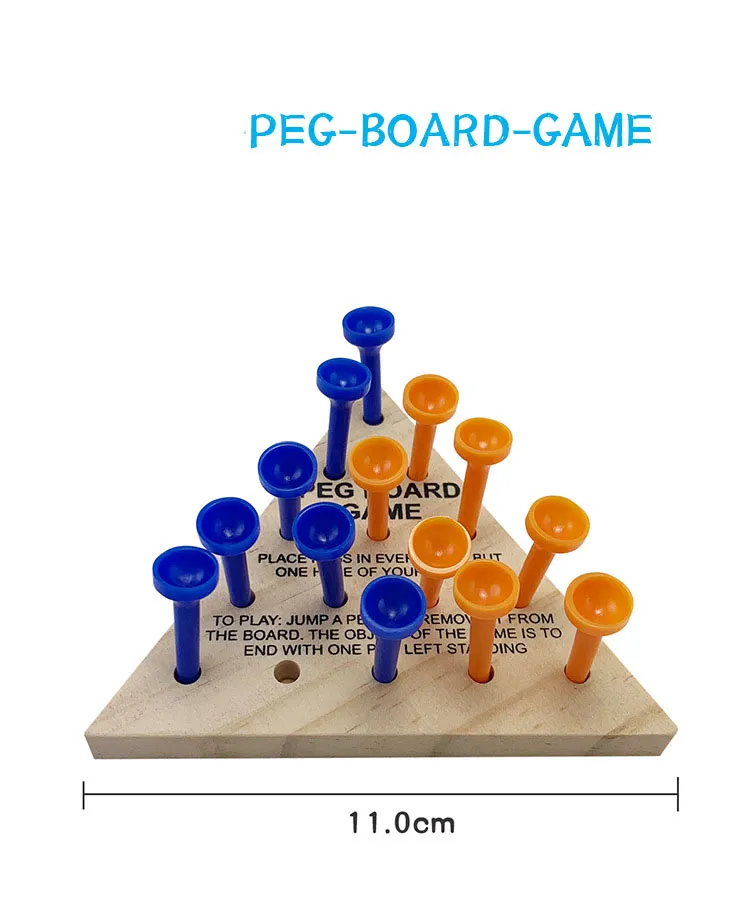 Peg Board Game Novelty Games Gag Toys Kids Gifts Triangle Peg Wooden Board  Game Set M4206 From Hltrading, $1.37