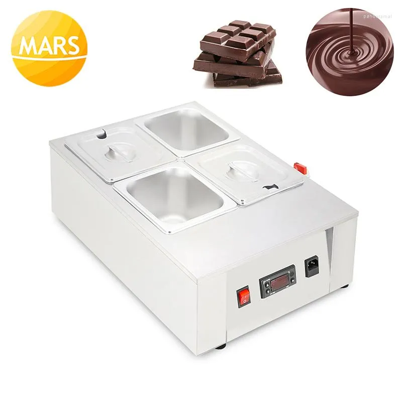 صانعي الخبز أواني ذوبان الشوكولاتة التجارية 4 خزانات غمس آلة كهربائية دافئة 220 فولت 110 فولت
