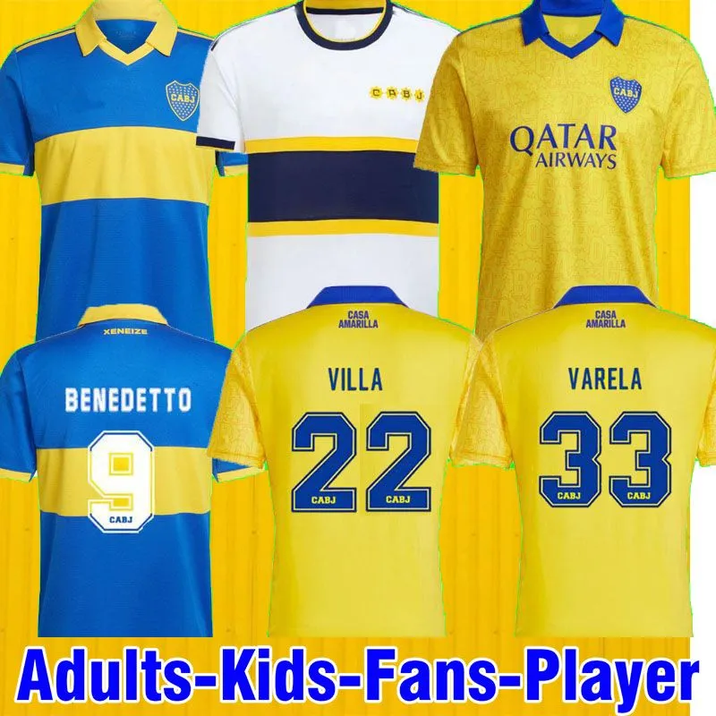 2022 2023 Boca Juniors maillot de football Accueil 22 23 SALVIO ROJO campeon copa maillots de football argentine version joueur MEN KIDS jersey