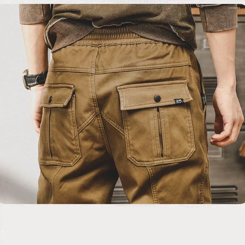 Herenbroek Amerikaanse retro functie heren los rechte militaire jogger straalde harem pocket pantaloons reizen verkennen wandelen