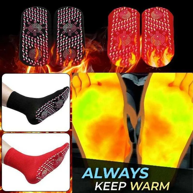 Men's Socks COEMA Tourmaline Magnetic Self Heating Therapy Pain Relief Woman Men Fir Y2209