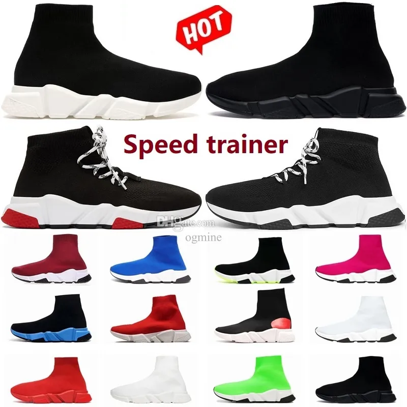 Designer Socks Casual Shoes Platform Men Zwart voor heren Vrouwen Kid Speed ​​1.0 Trainer Runner Sneaker Sock Multicolor Womens Sneakers Classic Snelheden 35-45