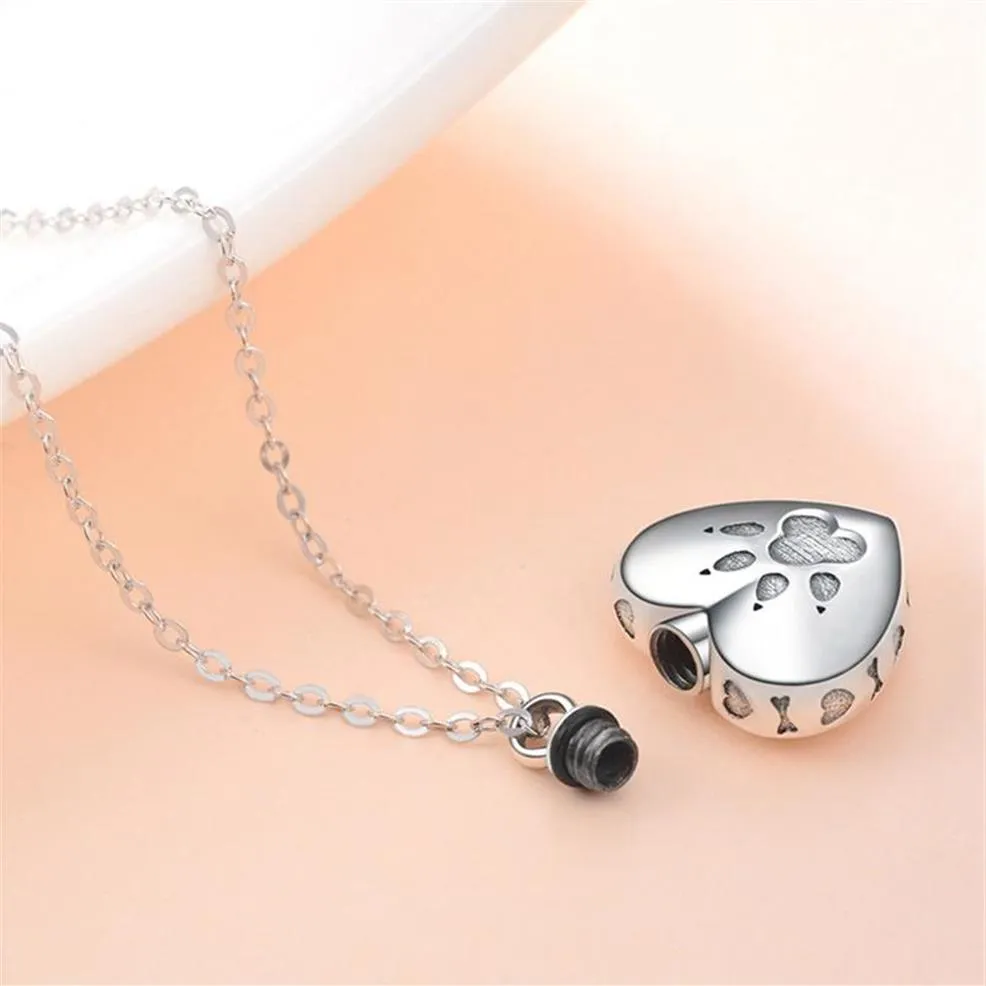 Name Brand Low Price Pendant Necklaces Love Heart Pet Cremation Urn 