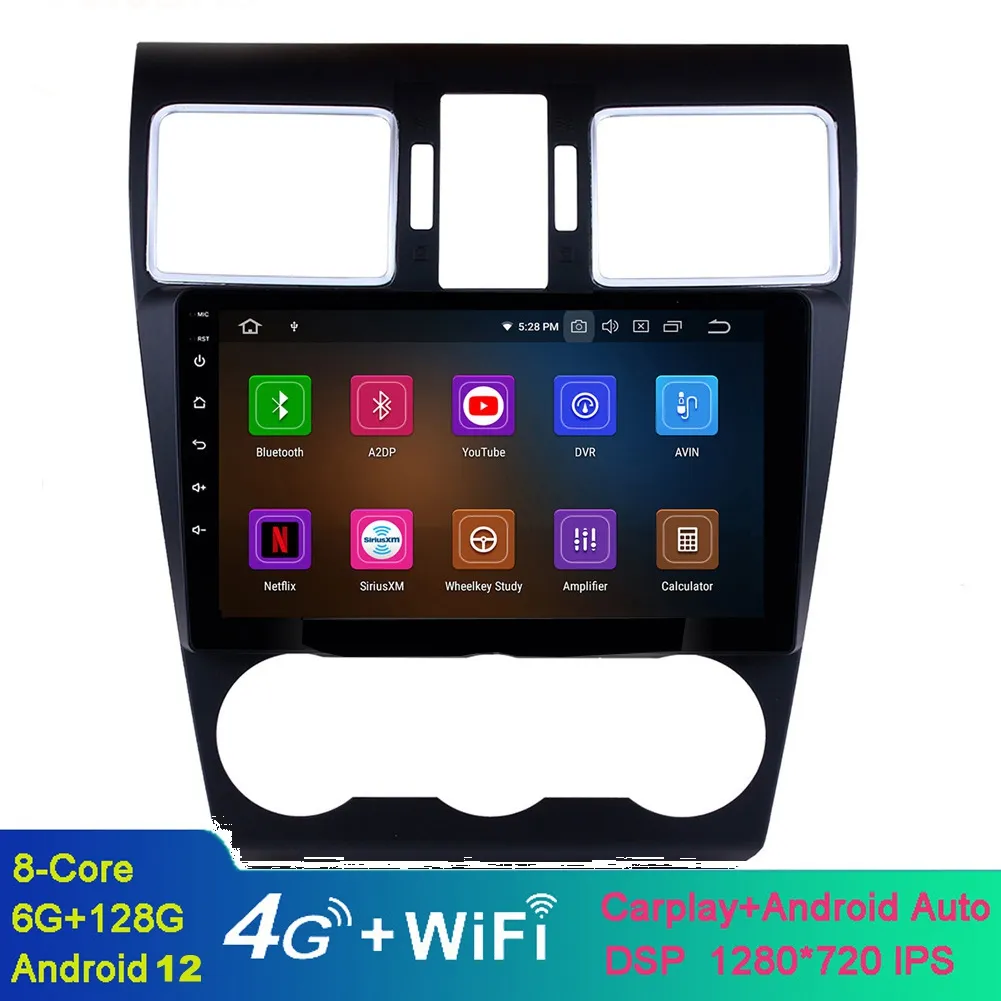 مشغل سيارة متعددة الوسائط من شاشة تعمل باللمس لـ Subaru WRX 2014-2016 Forester مع Bluetooth WiFi GPS Navigation 9 Inch Android