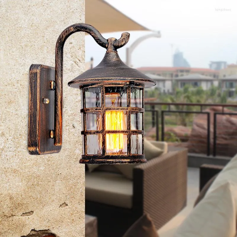 LED LED Retro Varanda Terrace ao ar livre Comunidade à prova d'água Villa Exterior Wall Courtyard Lamp