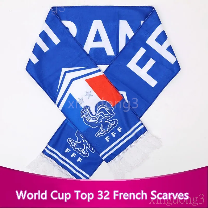 2022 Qatar World Cup Top 32 Scarf Spot Peripheral Products National Team Fan Scarf Football Mascot